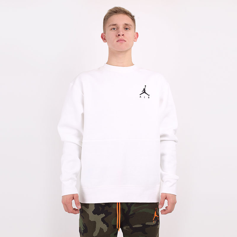 мужская белая толстовка Jordan Jumpman Fleece Sweatshirt CT3455-100 - цена, описание, фото 3